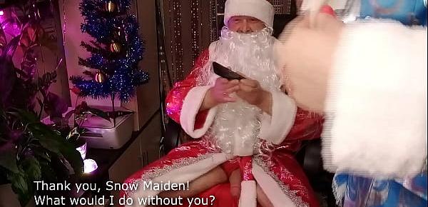  Santa Claus hard and roughly fucks Snow Maiden... XMAS